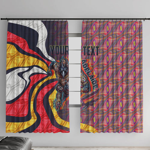 Personalised Adelaide Crows Window Curtain Trippy Psychedelic Abstract Art Mascot Football Fans