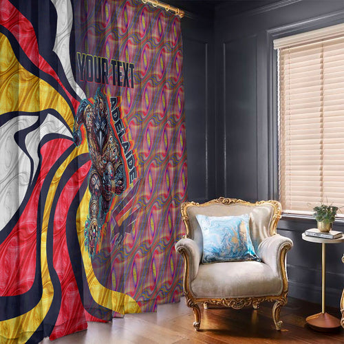 Personalised Adelaide Crows Window Curtain Trippy Psychedelic Abstract Art Mascot Football Fans