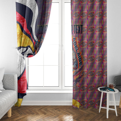 Personalised Adelaide Crows Window Curtain Trippy Psychedelic Abstract Art Mascot Football Fans