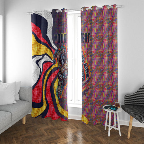 Personalised Adelaide Crows Window Curtain Trippy Psychedelic Abstract Art Mascot Football Fans