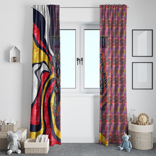 Personalised Adelaide Crows Window Curtain Trippy Psychedelic Abstract Art Mascot Football Fans