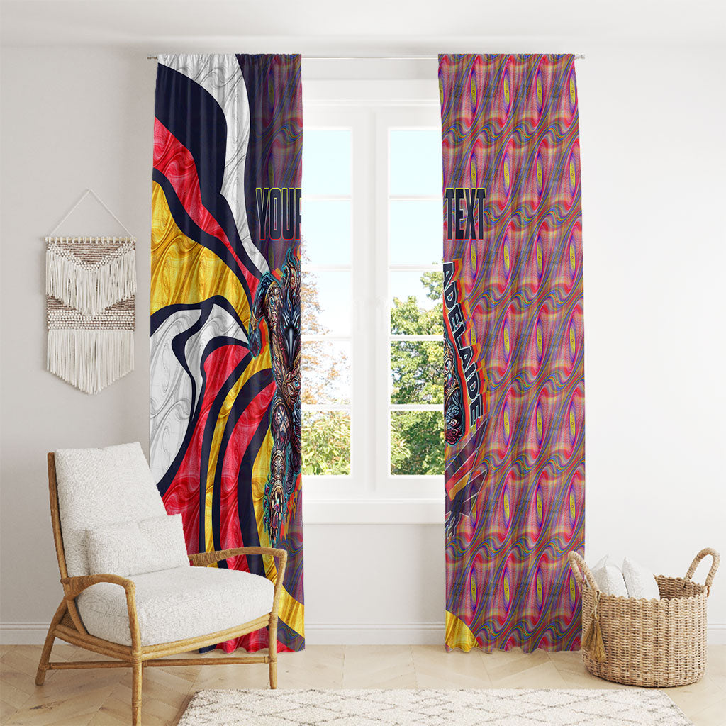 Personalised Adelaide Crows Window Curtain Trippy Psychedelic Abstract Art Mascot Football Fans