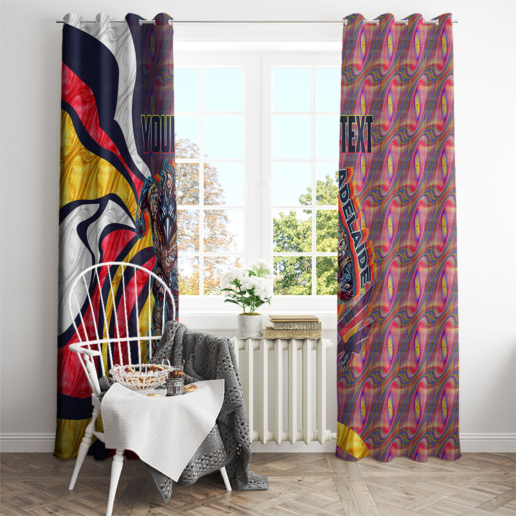 Personalised Adelaide Crows Window Curtain Trippy Psychedelic Abstract Art Mascot Football Fans