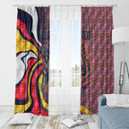 Personalised Adelaide Crows Window Curtain Trippy Psychedelic Abstract Art Mascot Football Fans