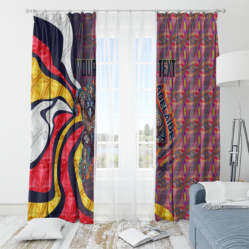 Personalised Adelaide Crows Window Curtain Trippy Psychedelic Abstract Art Mascot Football Fans