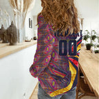 Personalised Adelaide Crows Women Casual Shirt Trippy Psychedelic Abstract Art Mascot Football Fans