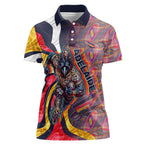 Personalised Adelaide Crows Women Polo Shirt Trippy Psychedelic Abstract Art Mascot Football Fans