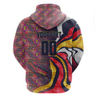 Personalised Adelaide Crows Zip Hoodie Trippy Psychedelic Abstract Art Mascot Football Fans