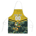 Personalised Kangaroos Rugby Apron Aboriginal Pattern Australia Colors Tribal Sports