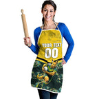 Personalised Kangaroos Rugby Apron Aboriginal Pattern Australia Colors Tribal Sports