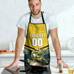 Personalised Kangaroos Rugby Apron Aboriginal Pattern Australia Colors Tribal Sports