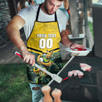 Personalised Kangaroos Rugby Apron Aboriginal Pattern Australia Colors Tribal Sports