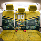 Personalised Kangaroos Rugby Back Car Seat Cover Aboriginal Pattern Australia Colors Tribal Sports