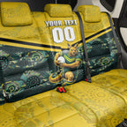 Personalised Kangaroos Rugby Back Car Seat Cover Aboriginal Pattern Australia Colors Tribal Sports