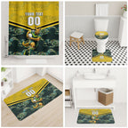 Personalised Kangaroos Rugby Bathroom Set Aboriginal Pattern Australia Colors Tribal Sports