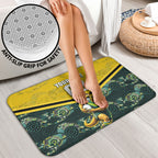 Personalised Kangaroos Rugby Bathroom Set Aboriginal Pattern Australia Colors Tribal Sports