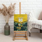 Personalised Kangaroos Rugby Canvas Wall Art Aboriginal Pattern Australia Colors Tribal Sports