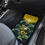 Personalised Kangaroos Rugby Car Mats Aboriginal Pattern Australia Colors Tribal Sports