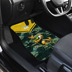Personalised Kangaroos Rugby Car Mats Aboriginal Pattern Australia Colors Tribal Sports