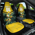 Personalised Kangaroos Rugby Car Seat Cover Aboriginal Pattern Australia Colors Tribal Sports