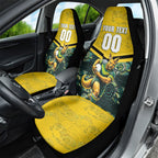 Personalised Kangaroos Rugby Car Seat Cover Aboriginal Pattern Australia Colors Tribal Sports