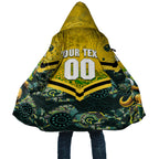 Personalised Kangaroos Rugby Cloak Aboriginal Pattern Australia Colors Tribal Sports