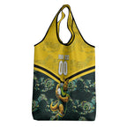 Personalised Kangaroos Rugby Grocery Bag Aboriginal Pattern Australia Colors Tribal Sports