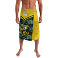 Personalised Kangaroos Rugby Lavalava Aboriginal Pattern Australia Colors Tribal Sports