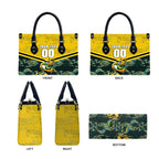 Personalised Kangaroos Rugby Leather Bag Aboriginal Pattern Australia Colors Tribal Sports