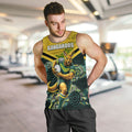 Personalised Kangaroos Rugby Men Tank Top Aboriginal Pattern Australia Colors Tribal Sports