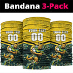 Personalised Kangaroos Rugby Neck Gaiter Aboriginal Pattern Australia Colors Tribal Sports