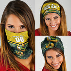 Personalised Kangaroos Rugby Neck Gaiter Aboriginal Pattern Australia Colors Tribal Sports