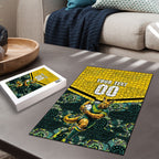 Personalised Kangaroos Rugby Puzzle Aboriginal Pattern Australia Colors Tribal Sports