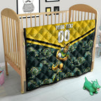 Personalised Kangaroos Rugby Quilt Aboriginal Pattern Australia Colors Tribal Sports