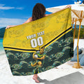 Personalised Kangaroos Rugby Sarong Aboriginal Pattern Australia Colors Tribal Sports