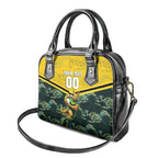 Personalised Kangaroos Rugby Shoulder Handbag Aboriginal Pattern Australia Colors Tribal Sports