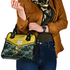 Personalised Kangaroos Rugby Shoulder Handbag Aboriginal Pattern Australia Colors Tribal Sports