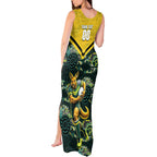 Personalised Kangaroos Rugby Tank Maxi Dress Aboriginal Pattern Australia Colors Tribal Sports