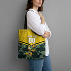 Personalised Kangaroos Rugby Tote Bag Aboriginal Pattern Australia Colors Tribal Sports