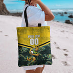 Personalised Kangaroos Rugby Tote Bag Aboriginal Pattern Australia Colors Tribal Sports