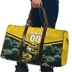Personalised Kangaroos Rugby Travel Bag Aboriginal Pattern Australia Colors Tribal Sports