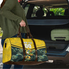 Personalised Kangaroos Rugby Travel Bag Aboriginal Pattern Australia Colors Tribal Sports