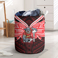 Custom Dolphins Laundry Basket Dolphin Warrior Polynesia Islander Rugby Mascot