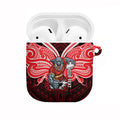 Custom Dolphins AirPods Case Dolphin Warrior Polynesia Islander Rugby Mascot
