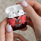 Custom Dolphins AirPods Case Dolphin Warrior Polynesia Islander Rugby Mascot
