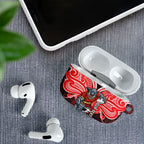 Custom Dolphins AirPods Case Dolphin Warrior Polynesia Islander Rugby Mascot