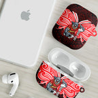 Custom Dolphins AirPods Case Dolphin Warrior Polynesia Islander Rugby Mascot