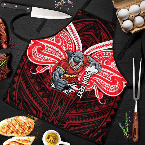 Custom Dolphins Apron Dolphin Warrior Polynesia Islander Rugby Mascot