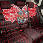 Custom Dolphins Back Car Seat Cover Dolphin Warrior Polynesia Islander Rugby Mascot