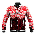Custom Dolphins Baseball Jacket Dolphin Warrior Polynesia Islander Rugby Mascot